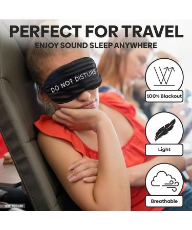 Charcoal Double-Sided Silk Sleep Mask for Men & Women | Light Blocking Eye Mask for Travel | Soft Breathable Comfort with Elastic Strap - Buy Online on GoSupps.com