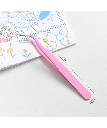2 Pack Eyelash Tweezers - Stainless Steel Straight & Curved Tip for Eyelash Extensions | International Shipping Available - Buy Online on GoSupps.com
