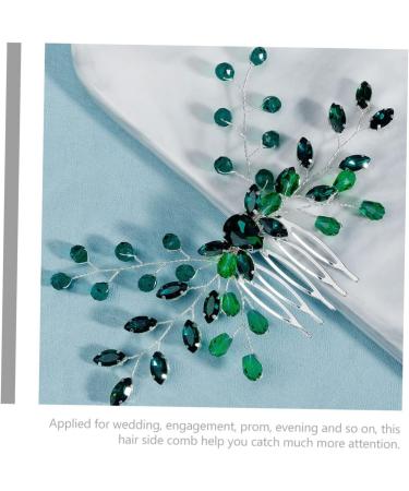 Gogogmee Girl Headpiece Hair Accessories for Green Rhinestone Hair Comb Bridal Hair Accessory Crystal Hair Comb Crystal Hair Side Comb Bride Headpieces for Wedding Hair Comb for - Buy Online on GoSupps.com