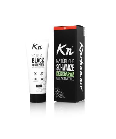 Black toothpaste by Karbonoir for white teeth with activated charcoal toothpaste for teethwhitening - 75 ml