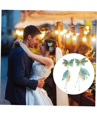 minkissy 3 Pairs Tulle Butterfly Hair Clip Tassel Hair Clips Hanfu Women's Metal Accessories - Buy Online on GoSupps.com