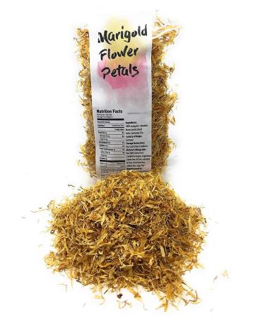 Calendula Petals Pure Dried Marigold Flower Petals Vegan Non-GMO Gluten Free - 0.35oz / 10g - Buy Online on GoSupps.com