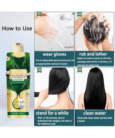 JORPKRAL Plant Bubble Hair Dye Shampoo 2023 Plant Hair Dye Shampoo Instant Natural Hair Dye Shampoo for Women and Man (2PCS Coffee) - Buy Online on GoSupps.com