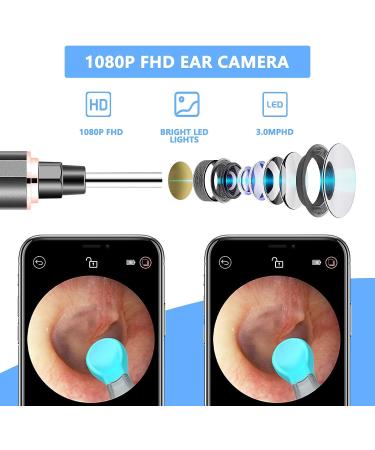 Wireless Ear Wax Removal Endoscope with 14 Ear Pick Tools - 1080P HD Otoscope for iOS & Android Phones/Tablets - Buy Online on GoSupps.com