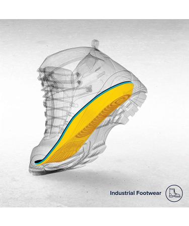 MEGAComfort PAM-M1213 Memory Foam Insole | Men's Size 12/13 | Anti-Fatigue Mat | Yellow/Black - Buy Online on GoSupps.com