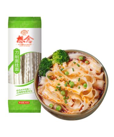 SXETBEAN Knife Cut Noodles Wavy Knife Sliced Noodles Chinese Wide Noodles Wavy Flat Noodles 8.46oz (240 g) per Pack (1 Pack)