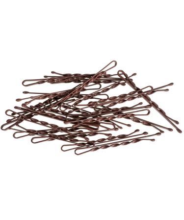 HAARallerliebst Ultra Hold Hair Clips - 24 Brown Twisted Clips (5 cm) with Pink Storage Box | International Shipping - Buy Online on GoSupps.com