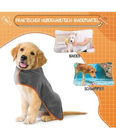 Jostift Dog Bathrobe & Towel | Extra Absorbent Microfiber Bathing Coat for Dogs | Fast Drying Adjustable Straps for All Sizes - Buy Online on GoSupps.com