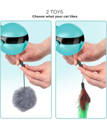 Interactive Cat Toy for Indoor Cats - Automatic 2-in-1 Feather Play with Smart Shut-Off - Robotic Electronic Toy for Kittens - Buy Online on GoSupps.com