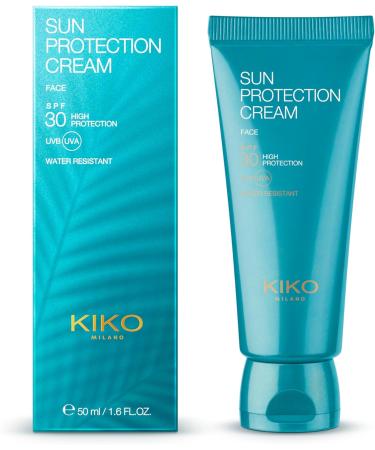 KIKO Milano Sun Protection Cream Face Spf 30 Moisturising Face Sunscreen With SPF 30 And Hyaluronic Acid. Protects Against UVA And UVB Rays - Buy Online on GoSupps.com