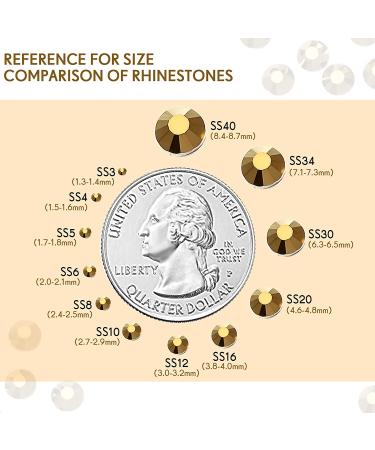 2880 Pieces Gold SS20 Crystal Rhinestones Flat Back Round Gems - Round Beads Glass Charms Stones - Buy Online on GoSupps.com