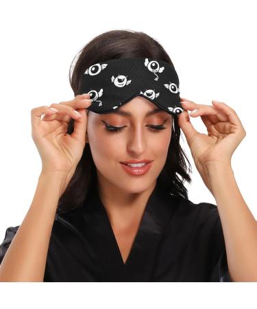 Haskirky Light Blocking Eye Mask for Adults - Breathable & Adjustable Travel Sleep Mask for Deep Rest & Comfort - Ideal for Business Trips, Yoga, Meditation - Halloween Scary Eyes Design - Buy Online on GoSupps.com