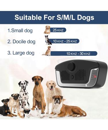 YUCEN Anti Barking Device Ultrasonic Anti Barking Devices with 3 Frequency Levels Automatic Stop Dog Barking Deterrent Barking Control Devices Indoor Outdoor Use - Buy Online on GoSupps.com