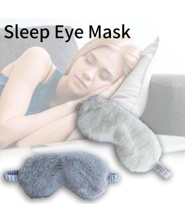 Plush Silk Rabbit Hair Sleep Mask | Pink Eye Cover for Travel & Relaxation | 1 Count - Buy Online on GoSupps.com