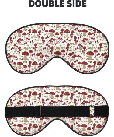Mushroom Print Sleep Masks | Comfortable & Soft Eye Masks with Adjustable Strap | Lightweight Travel Essentials - Buy Online on GoSupps.com