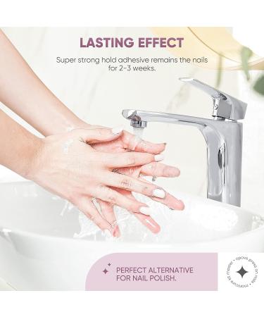 240PCS OPOVE Short Acrylic Matte Press on Nails Set - Professional Coffin Medium Length Fake Nails with Nail File and Cuticle Stick - Stick on False Artificial Nails in Solid Color M01 - Buy Online on GoSupps.com