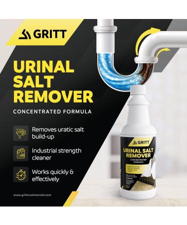 Urinal Salt Remover Concentrate - Eliminates Urine Odor & Uric Acid Buildup | 32 oz Odor Control & Calcium Remover - Buy Online on GoSupps.com