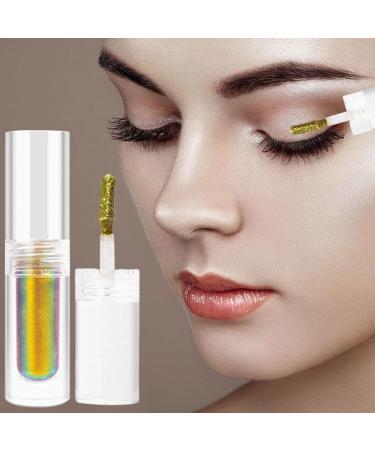 Iridescent Eyeshadow | Sparkling Holographic Eye Shadow | Long Lasting Duochrome Shimmer Liquid Eyeshadow for Women Quick-Drying Eye Makeup Shakven 04 - Buy Online on GoSupps.com