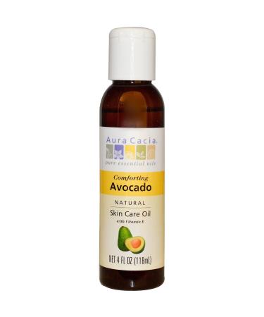 Aura Cacia Pure Aromatherapy Natural Skin Care Oil Avocado 4-Ounces (Pack of 3)