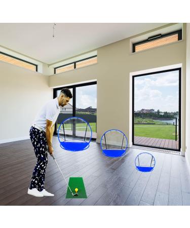 Santa Casa Golf Chipping Practice Net Set - 3 Sizes, Training Equipment with Foam Balls, Hitting Mat, Metal Piles, Carrying Bag - Indoor/Outdoor Target System - Buy Online on GoSupps.com
