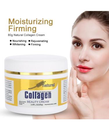 80g Collagen Beauty Cream Made with Pure Humanlike Collagen Anti Aging Face Hydrating Moisturizer City Beauty Sculpting Cream Skin Firming Cream Smooth Wrinkles And Fine Lines - Buy Online on GoSupps.com