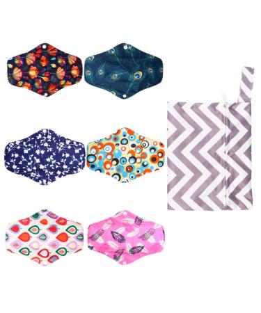 Ultechnovo 6st storage bag for women's bandages Hygienic pads bio-pads menstruation fabric bandage menstruation.