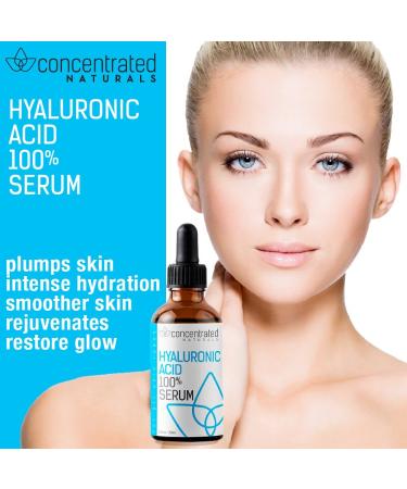 Pure Hyaluronic Acid Serum for Face | Physician Grade | Anti-Aging Wrinkle Smooth & Skin Brightening | 1 fl oz / 30 ml - Buy Online on GoSupps.com