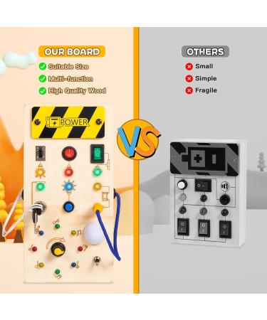Buy Thedttoy Montessori Busy Board Educational Sensory Toys for Toddlers 1-3 Years | LED Wooden Activity Board - Perfect Christmas Gift! - Buy Online on GoSupps.com