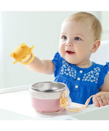 Yeivzwba Baby Teething Toy Set - Silicone Wrist Teether & Pacifier Clips - BPA Free Chew Toys for Babies 0-6 Months (Bear Yellow) - Buy Online on GoSupps.com
