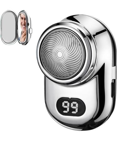 Compact Shaver - Electric Shaver Face Razor | Rechargeable Rotating Razors with Battery Status Display Waterproof Wet and Dry Electric Facial Trimmer Suitable for Home and Travel for Men Silver - Buy Online on GoSupps.com