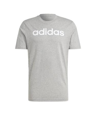 adidas Men's M Lin Sj T T-Shirt (Short Sleeve) XL Medium Grey Heather
