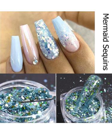 Holographic Acrylic Nail Art Supplies: Glitter Powder Set for Women's 3D Nail Decoration - Buy Online on GoSupps.com