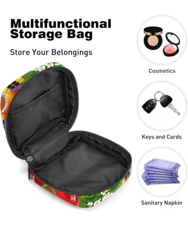 Womens Bonds Storage Pockets Still Pad - Cartoon Insect Mushroom Caterpillar Butterfly Portable Period Kit Bag | Feminine Product Organizer for Girls - Buy Online on GoSupps.com