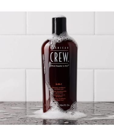 AMERICAN CREW Routine pour homme: 3-en-1 Shampoing/Soin/Gel Douche pour Cheveux/Corps 450ml + Baume Hydratant Soin du Visage tout-en-un - Buy Online on GoSupps.com
