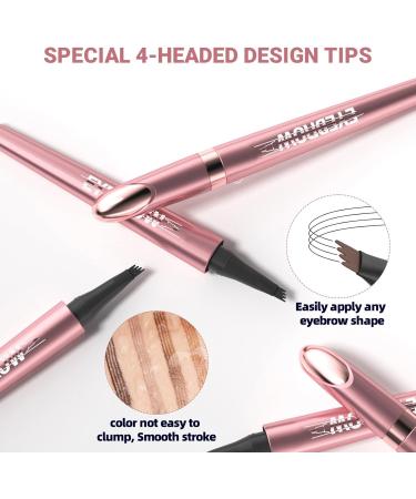 Eyebrow Pen Eye Brow Pencils for Women with 4-Fork-Tip Create Natural Hair-Like Brows Microblading Eyebrow Pen (04) - Buy Online on GoSupps.com
