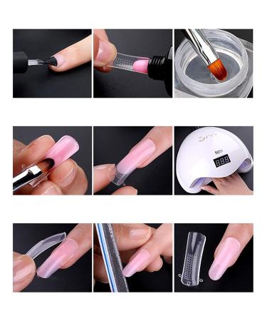Poly Nail Gel Set for Stunning Nail Extensions - Includes 3x Adhesive Nail Scraper & Double Slide - Size #07 - Buy Online on GoSupps.com