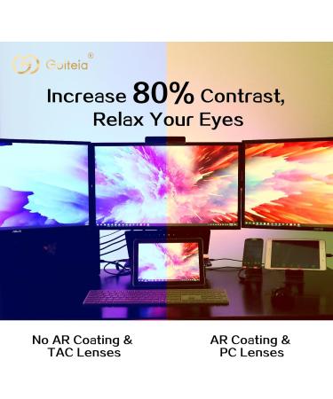 Goiteia 99.9% Blue Light Filter Gaming Glasses | Ultralight & Orange Tint for Superior Blocking | Better Sleep & Eye Protection - Buy Online on GoSupps.com