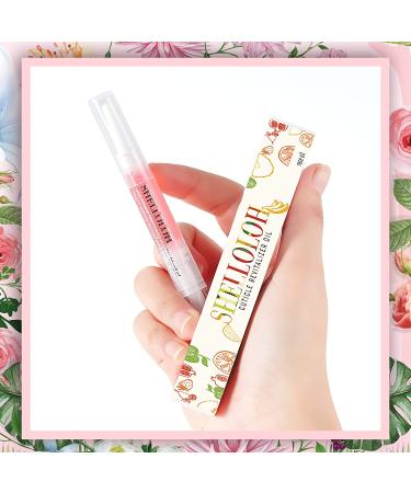 Shelloloh Cuticle Oil Set - Nourishing Dry Cuticles, 5 Flavor Revitalizer Pen with Soft Brush - 10pc Nail Care Kit - Buy Online on GoSupps.com