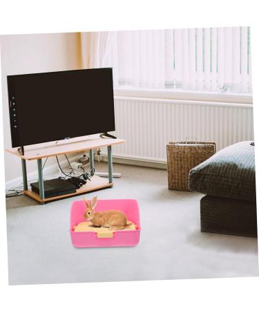 Kisangel Box Rabbit Toilet Rabbit Potty Pet Potty Little Pig Pee Toilet Small Pet Toilet Pet Supply Pet Pee Toilet Bunny Toilet Pet Training Corner Bunny Potty Pet Drawer Potty 28.5X23.5X15.5CM Pink - Buy Online on GoSupps.com