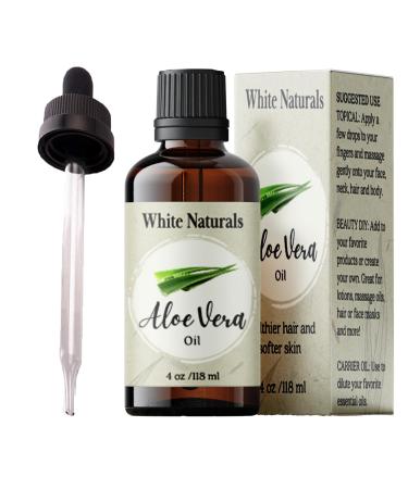 Organic Aloe Vera Oil Therapeutic Premium Oil Moisturizing Cold Pressed 100% Pure Natural Aloe Barbadensis Care for Skin Body Hair Growth Face Moisturizer Baby Oils Used for Massage Bath 4oz Aloe Vera 3.99 Fl Oz (Pa