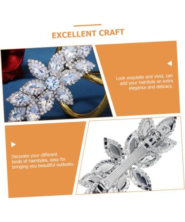 Beatifufu Rhinestone Hair Clip Women Hair Barrettes Wedding Rhinestones Hair Clip Crystal Hair Barrette Rhinestones Hairpin Diamonds Hair Accessories Crystal Hair Clip Women Hair Clip - Buy Online on GoSupps.com