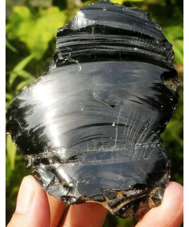 Natural Crystal Rough Specimen 1pcs Obsidian Crystal Stone Natural Rough Specimen 200gStone Full of Texture - Buy Online on GoSupps.com