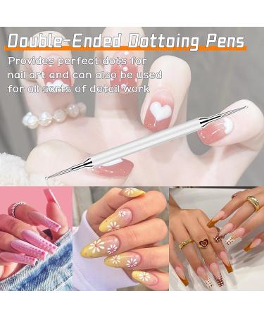 Lansteen 6pcs Nail Art Brushes Set for Professional Nail Design - Nail Polish Brush, Liner Brush, Dotting Pens - Manicure Salon Quality - Buy Online on GoSupps.com