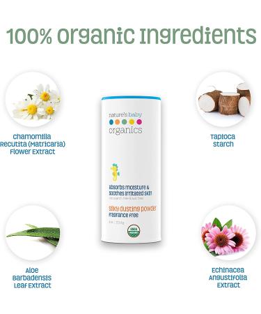 Nature's Baby Organics 100% Organic Baby Powder with Aloe - 4 oz (Pack of 2) | Talc-Free, Corn-Free, Hypoallergenic - Buy Online on GoSupps.com