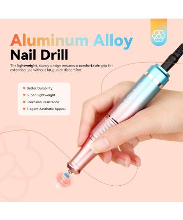 Saviland Electric Nail Drill Machine 35000RPM Kit | Portable File Gradient Color Files and Buffers for Salon Manicure Pedicure | 03-Orange Gradient - Buy Online on GoSupps.com