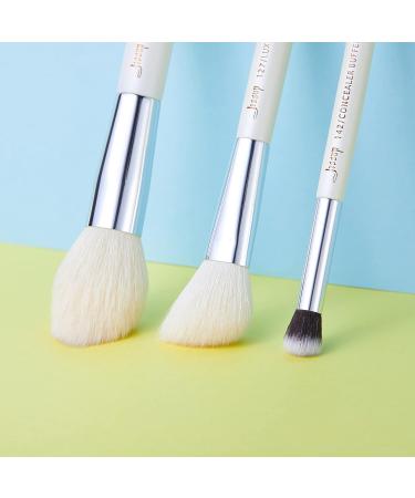 Buy Jessup 10-Piece Professional Makeup Brush Set - Pink & White/Silver | Essential Beauty Tools for Flawless Makeup Application - International Shipping Available - Buy Online on GoSupps.com