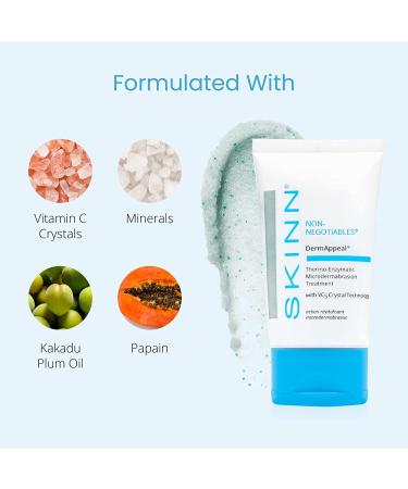 SKINN Dermappeal Microdermabrasion Treatment 2oz - Exfoliating Facial Scrub for Smoother, Brighter, and Flawless Skin - Buy Online on GoSupps.com