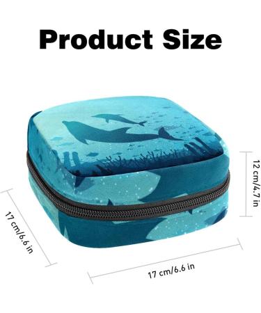 Womens Bonds Storage Pockets Stillpad Holder - Portable Period Kit Bag in Blue Ocean Background for Women & Girls - Buy Online on GoSupps.com