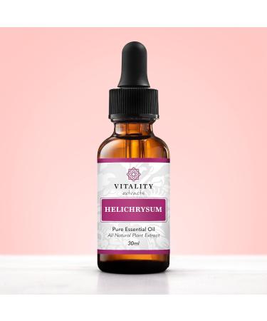 Vitality Extracts Helichrysum Essential Oil 30ml - Aromatherapy for Skin Care Stress Relief & Aches | International Shipping - Buy Online on GoSupps.com