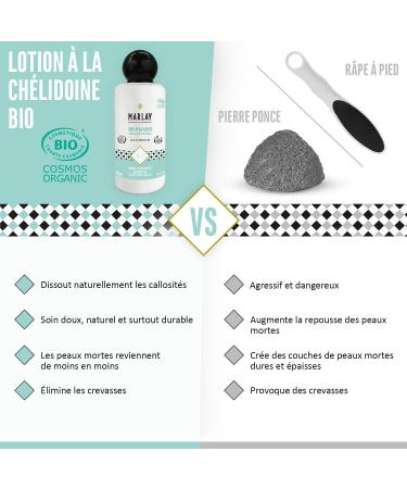 Marlay Cosmetics - New Skin Care 500 ml - Dry and Damaged Foot Lotion with Organic Celandine - 99% Natural Origin - Callus Cuticles Corns & Crevices - Vegan - Made in France - Buy Online on GoSupps.com